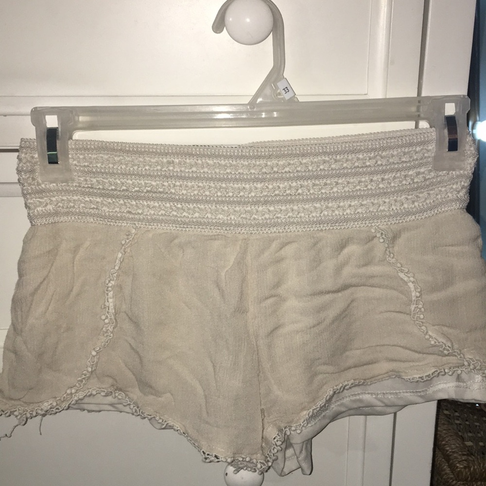 White flowy shorts